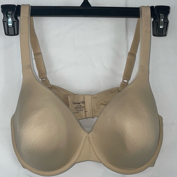 Vanity Fair Bra Full Coverage Lightly Padded Underwire Mesh Overlay Thick Band - Picture 1 of 7